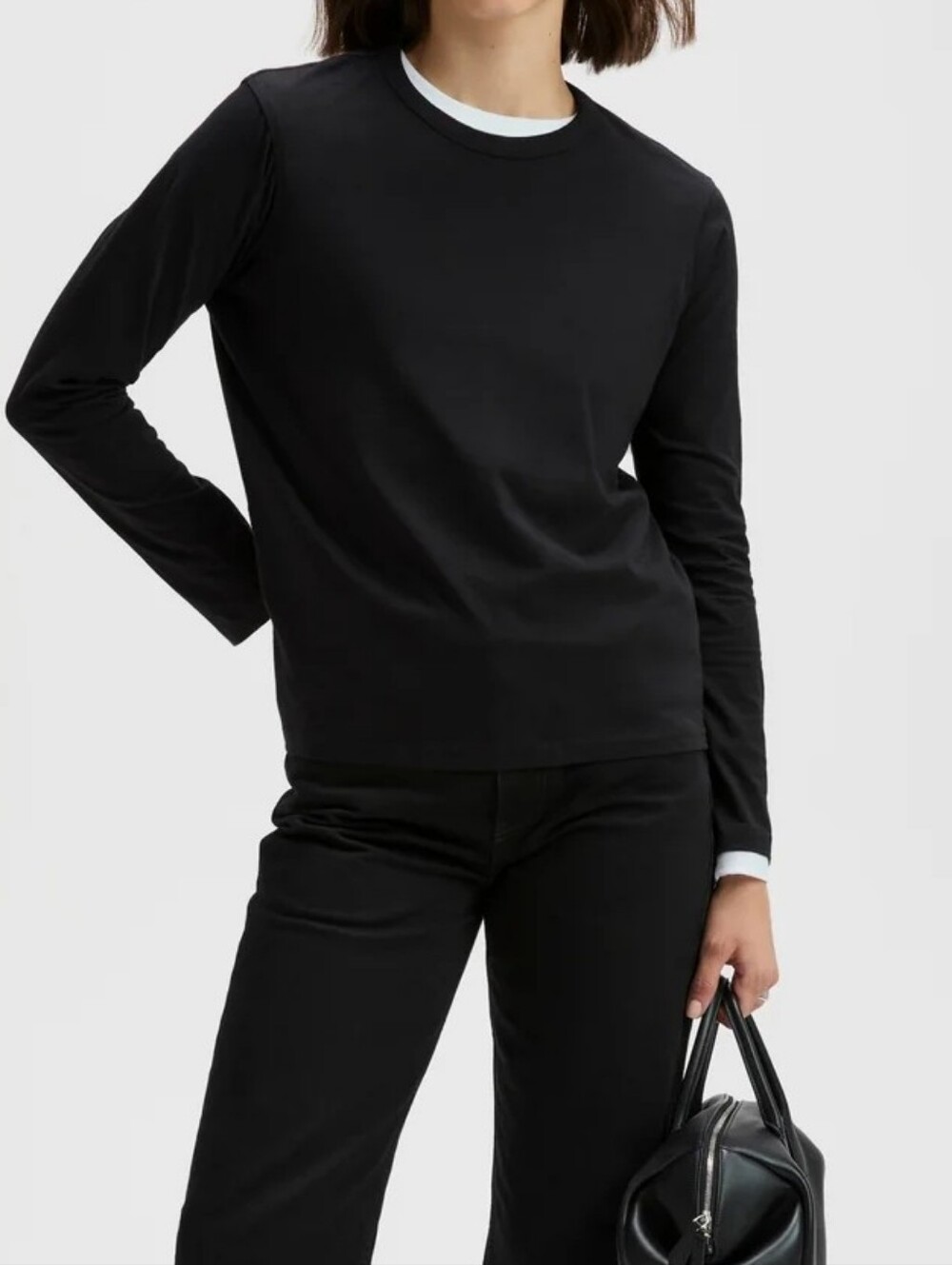 NWT SOLDOUT.NYC The Long Sleeve Perfect Tee Black/ M